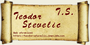 Teodor Stevelić vizit kartica
